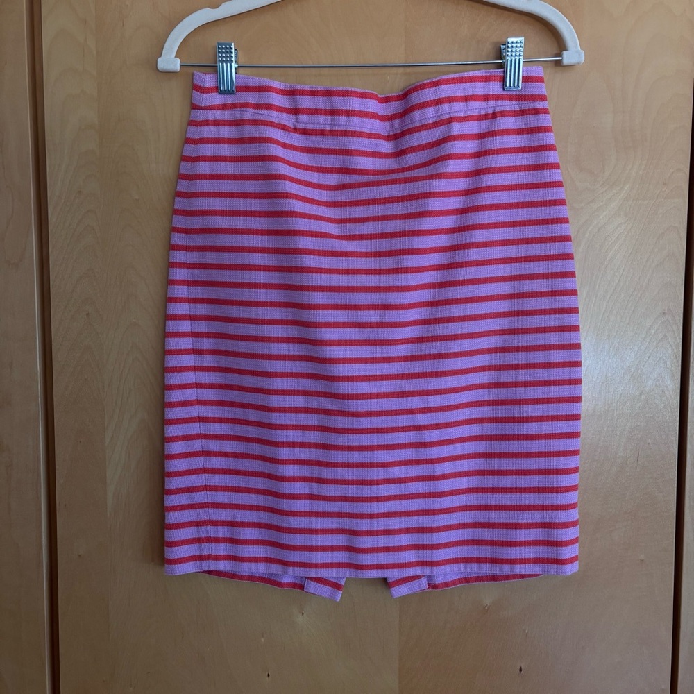 Striped Pink and Red Women's Skirt